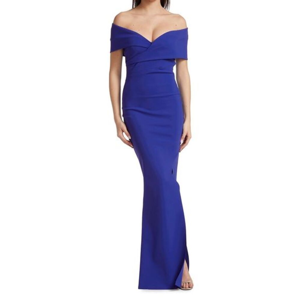 Chiara Boni La Petite Robe Benje Stretch Jersey Fishtail Gown Size 48(US12) $995